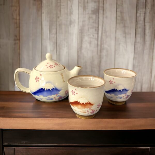 Set tè con Monte Fuji